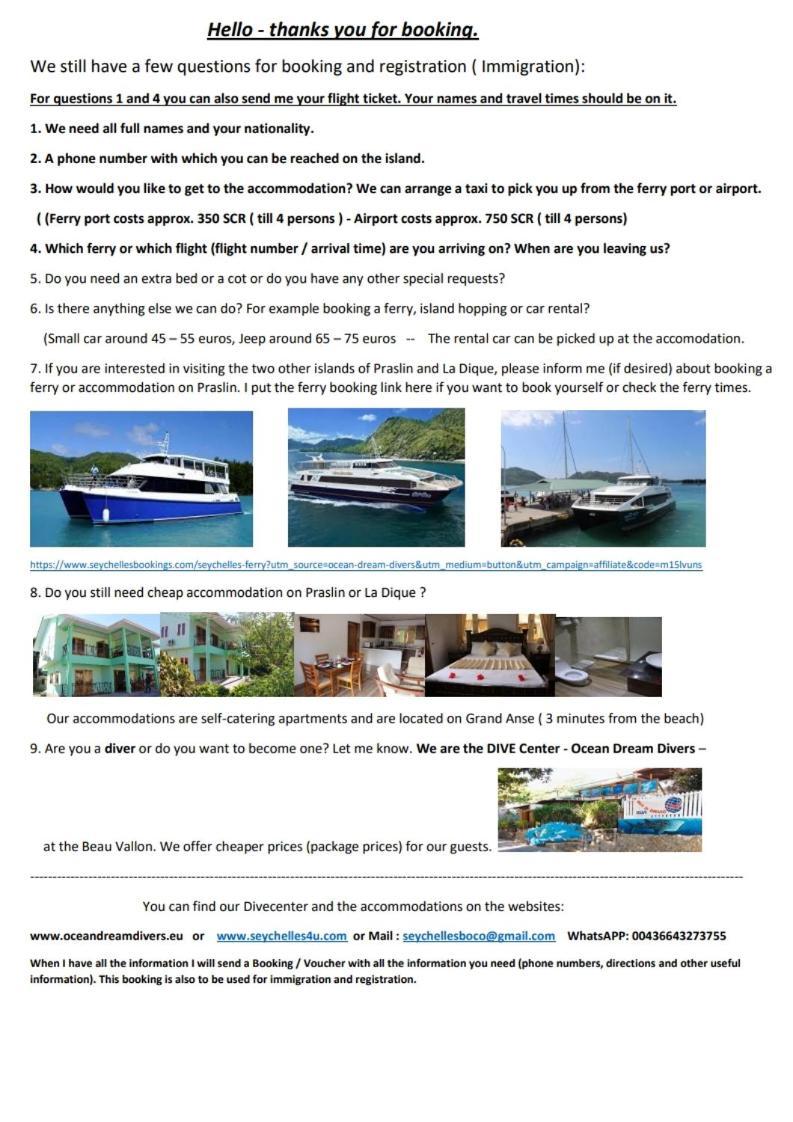 La Batie Selfcatering Apartment Vịnh Beau Vallon Ngoại thất bức ảnh